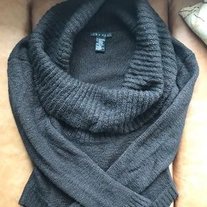 Theory SUPER soft deep cowl neck sweater